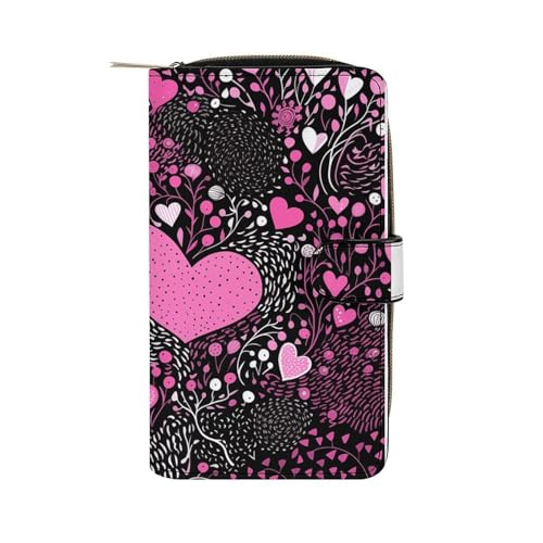 ducanll Damen-Geldbörse mit mehreren Kartenfächern und Handyfach, Valentinstag, 19.7cm length, 11cm width, 3.5cm thickness von ducanll