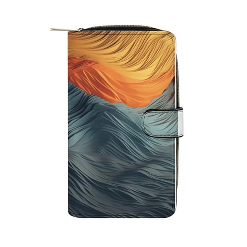 ducanll Damen-Geldbörse mit mehreren Kartenfächern und Handyfach, Vulkanlandschaft, 19.7cm length, 11cm width, 3.5cm thickness von ducanll