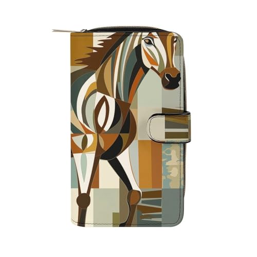 ducanll Damen-Geldbörse mit mehreren Kartenfächern und Handyfach, Zebramuster, 19.7cm length, 11cm width, 3.5cm thickness von ducanll