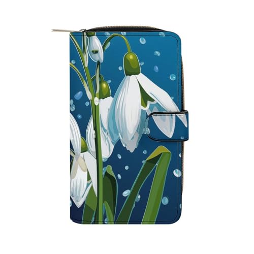 ducanll Damen-Geldbörse mit mehreren Kartenfächern und Handyfach, blume, 19.7cm length, 11cm width, 3.5cm thickness von ducanll