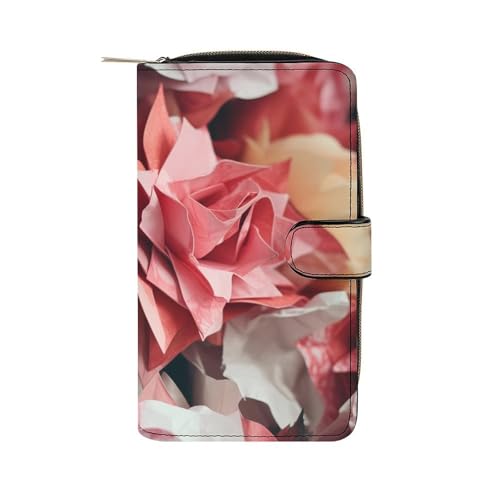 ducanll Damen-Geldbörse mit mehreren Kartenfächern und Handyfach, rose, 19.7cm length, 11cm width, 3.5cm thickness von ducanll