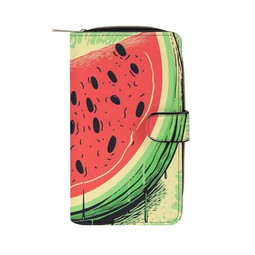ducanll Damen-Geldbörse mit mehreren Kartenfächern und Handyfach, wassermelone, 19.7cm length, 11cm width, 3.5cm thickness von ducanll