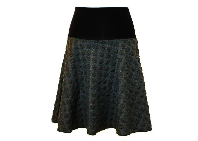 dunkle design A-Linien-Rock Dicker Sweat Grau 3D 57cm elastischer Bund von dunkle design