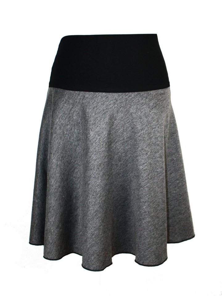 dunkle design A-Linien-Rock Weinrot Grau Schwarz Blau Bunt 57cm Punta elastischer Bund von dunkle design