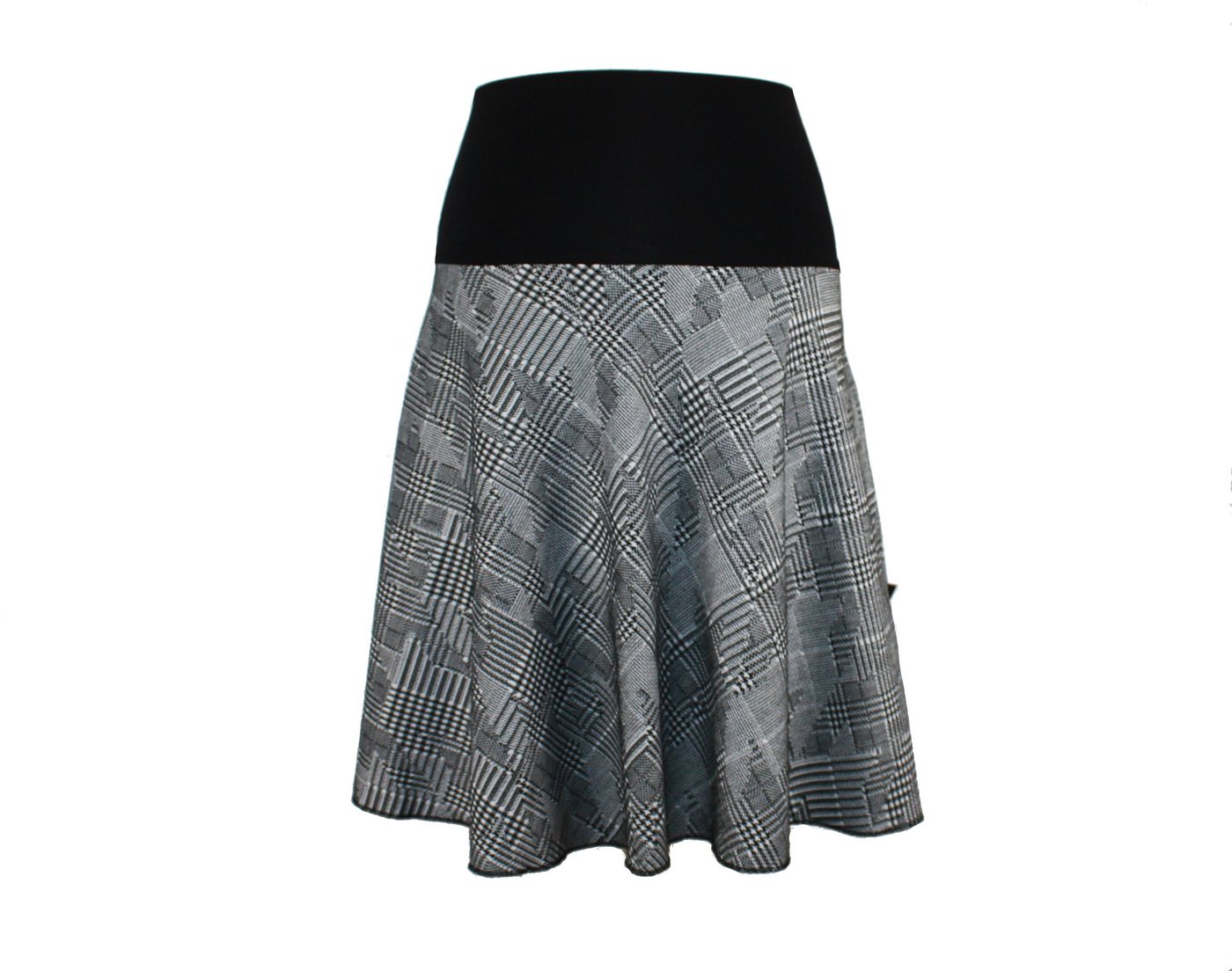 dunkle design A-Linien-Rock Weinrot Grau Schwarz Blau Bunt 57cm Punta elastischer Bund von dunkle design