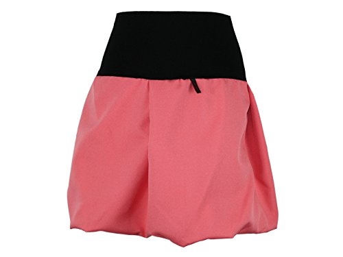 dunkle design Ballonrock Mini in Zwei Längen - Farbe nach Wahl (45cm Koralle Schwarz, L 42/44) von dunkle design