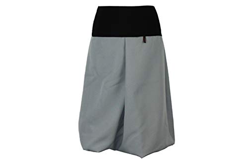 dunkle design Ballonrock Rock A Linie Grau Schwarz 65cm (DE/NL/SE/PL, Numerisch, 36, 38, Regular, Regular, Hellgrau) von dunkle design