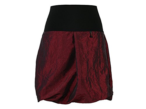 dunkle design Ballonrock TAFT Schwarz, Oliv,Rot Grau in Mini Midi oder Knielang (M 40/42, 52cm Weinrot Uni) von dunkle design