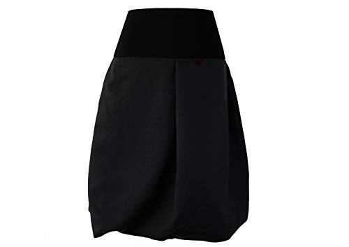 dunkle design Ballonrock Uni Schwarz, Braun, Grau, Grün, Orange, Gelb, Lila oder Blau nach Wahl (XXL 46, Schwarz Lang 65cm) von dunkle design