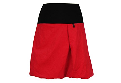dunkle design Damen Ballonrock Cord in vielen Farben und Mustern zur Wahl (XS 34/36, Rot) von dunkle design