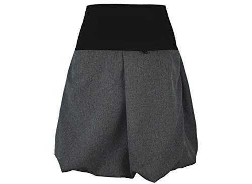 dunkle design Ballonrock Rock A Linie Grau Schwarz (DE/NL/SE/PL, Numerisch, 36, 38, Regular, Regular, Grau meliert) von dunkle design