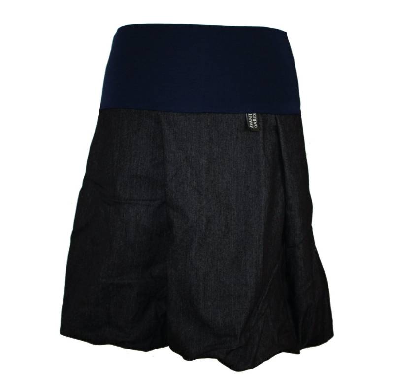 dunkle design Jeansrock Ballonrock 51cm Uni oder mit Muster elastischer Bund von dunkle design
