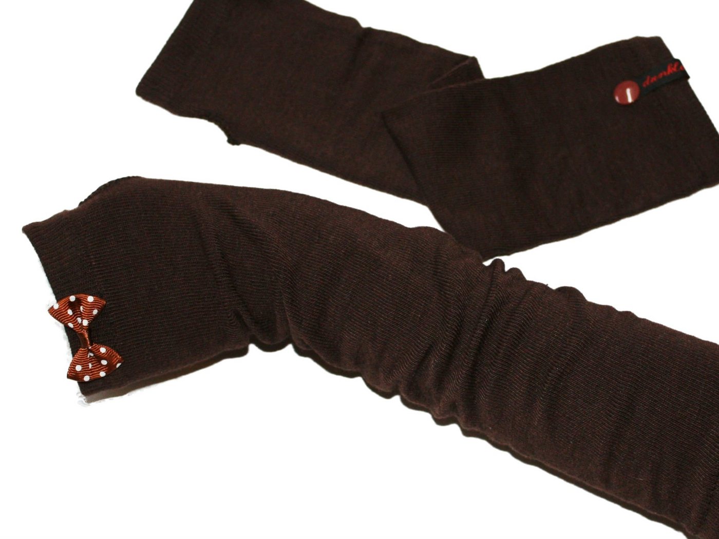 dunkle design Strickhandschuhe Fingerlos Farbwahl mit Schleife dunkle design Strickhandschuhe Fingerlos Farbwahl mit Schleife von dunkle design