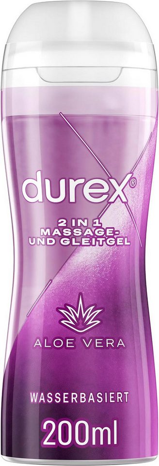 durex Gleitgel 2 in 1 Massage- und Gleitgel Aloe Vera 200 ml, 1-tlg., mit geschmeidiger Textur für Ganzkörpermassagen & Intimbereich von durex