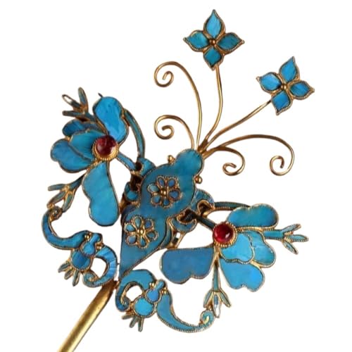 dvegGEE Haarschmuck for Frauen, Retro Chinesisches Hanfu Haarstyling-Accessoire Cloisonne Haarschmuck Haarnadel von dvegGEE