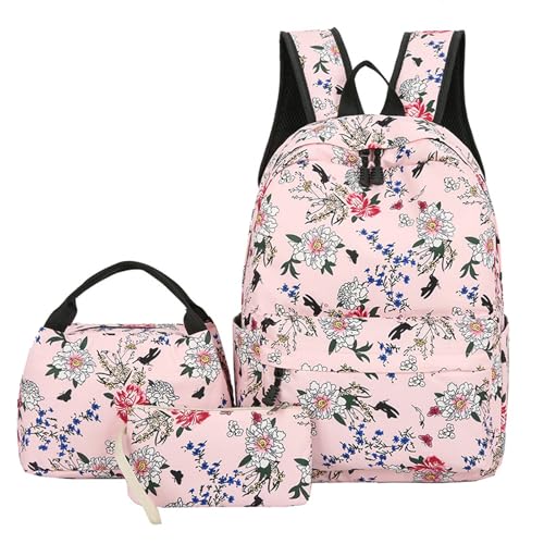 dwxnauixl Oxford Cloth Girls Cherry School 3 Bow Daypack Oxford Cloth mit Tasche Primary Rucksack School Bow 3 Set mit Etui, Typ+2 von dwxnauixl