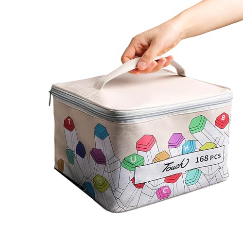 dwxnauixl Stilvolle Stash Farbige Tasche Mit Basis Für Mark Stift Lagerung Tasche Bunte Mit Basis PU 80 Farbe Lagerung Box, 168 Farben von dwxnauixl