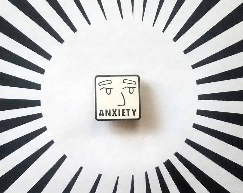 Angst Emaille Pin Badge Angst Emaille Pin Badge von dxpcreative