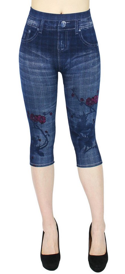 dy_mode 3/4-Leggings Damen Capri Jeggings High Waist Leggings 3/4 Sommerleggings High Waist von dy_mode