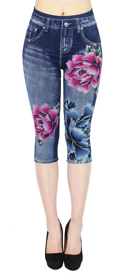 dy_mode 3/4-Leggings Damen Capri Jeggings High Waist Leggings 3/4 Sommerleggings High Waist von dy_mode