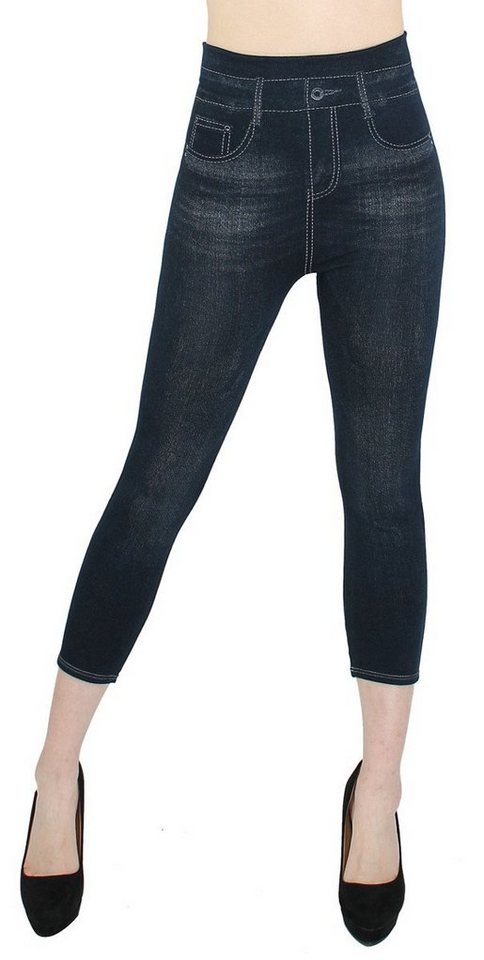 dy_mode 7/8-Jeggings Damen Capri Jeggings 7/8 Leggings Jeans Optik Sommer Jeggins mit elastischem Bund von dy_mode