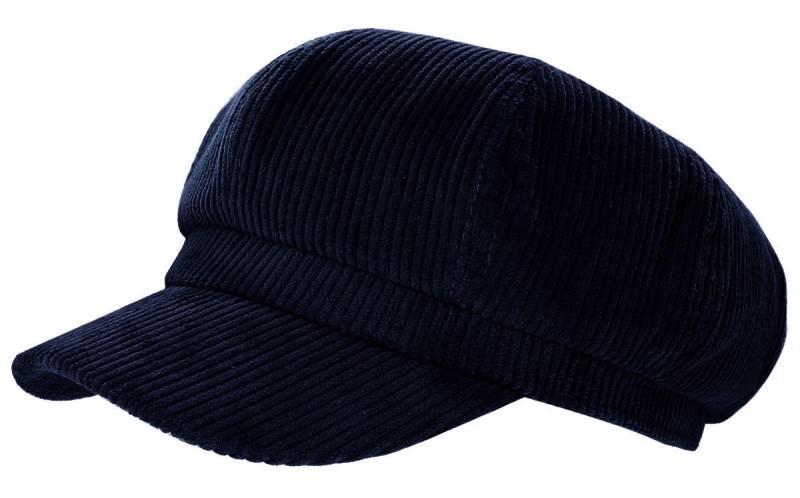 dy_mode Ballonmütze Damen Cordmütze / Ballonmütze mit Schirm Herbst-Winter unifarben in Unifarbe von dy_mode