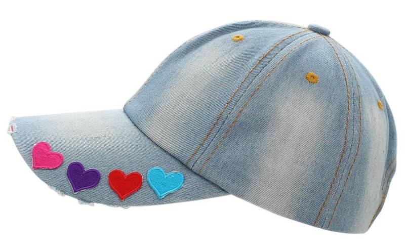 dy_mode Baseball Cap Damen Baseball Cap Mütze Kappe mit Blumen Aufnäher Schirmmütze von dy_mode