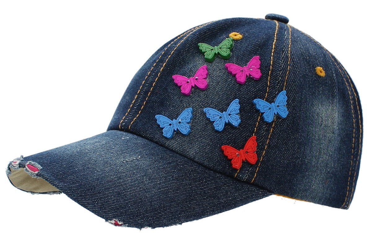 dy_mode Baseball Cap Damen Baseball Cap Mütze Kappe mit Blumen Aufnäher Schirmmütze von dy_mode