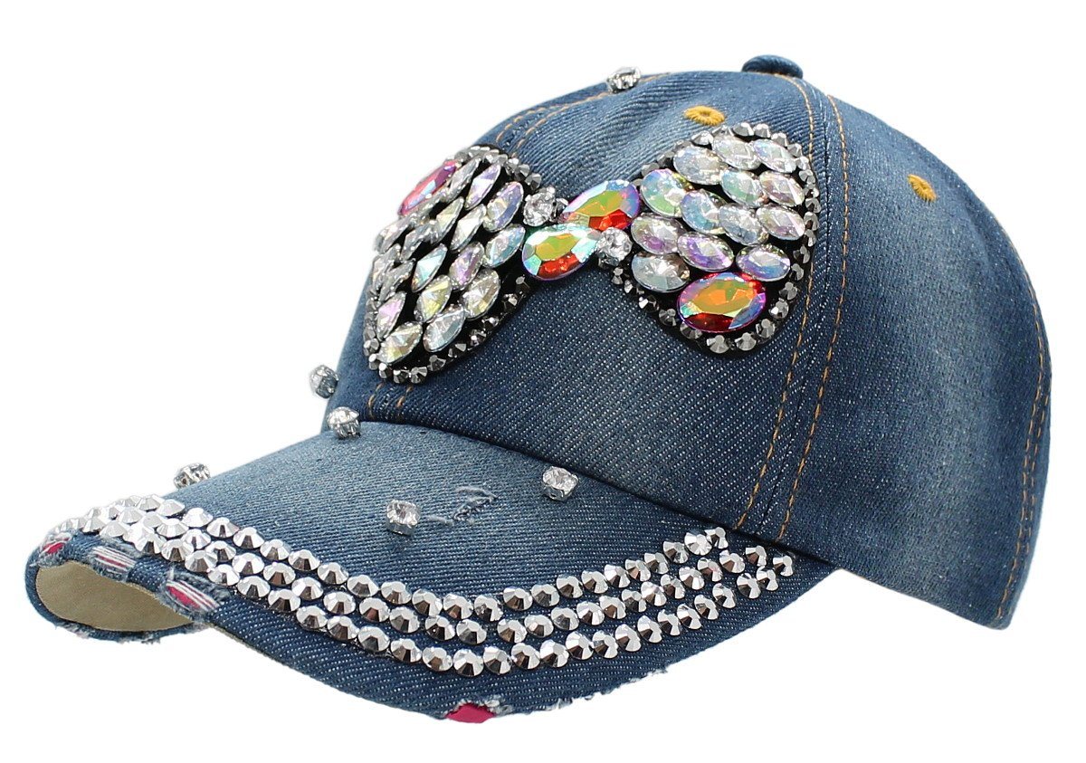 dy_mode Baseball Cap Damen Baseball Cap Mütze Kappe mit Glitzer Schirmmütze Sommer One Size von dy_mode