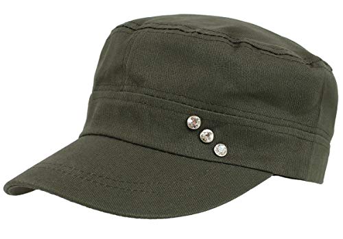 dy_mode Baseball Cap Damen Kappe Schirmmütze Mütze Kappe Military Style - K006 (K006-Grün) von dy_mode