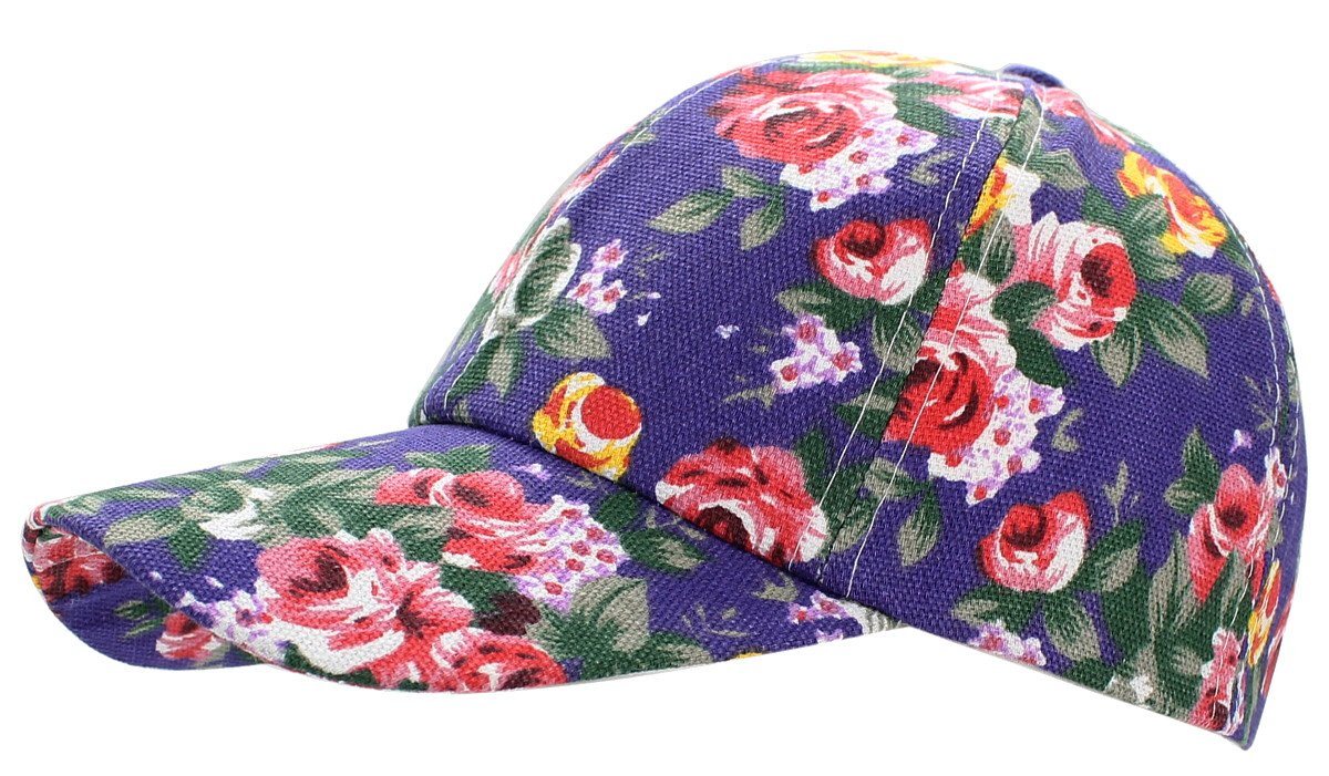 dy_mode Baseball Cap Sommerliche Damen Baseballkappe Frauen Schirmmütze Kappe Geblümt Geblümt von dy_mode