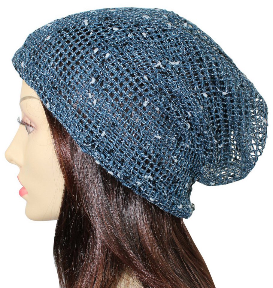 dy_mode Beanie Grobstrick Sommer Beanie Mütze Damen leicht Durchsichtig von dy_mode