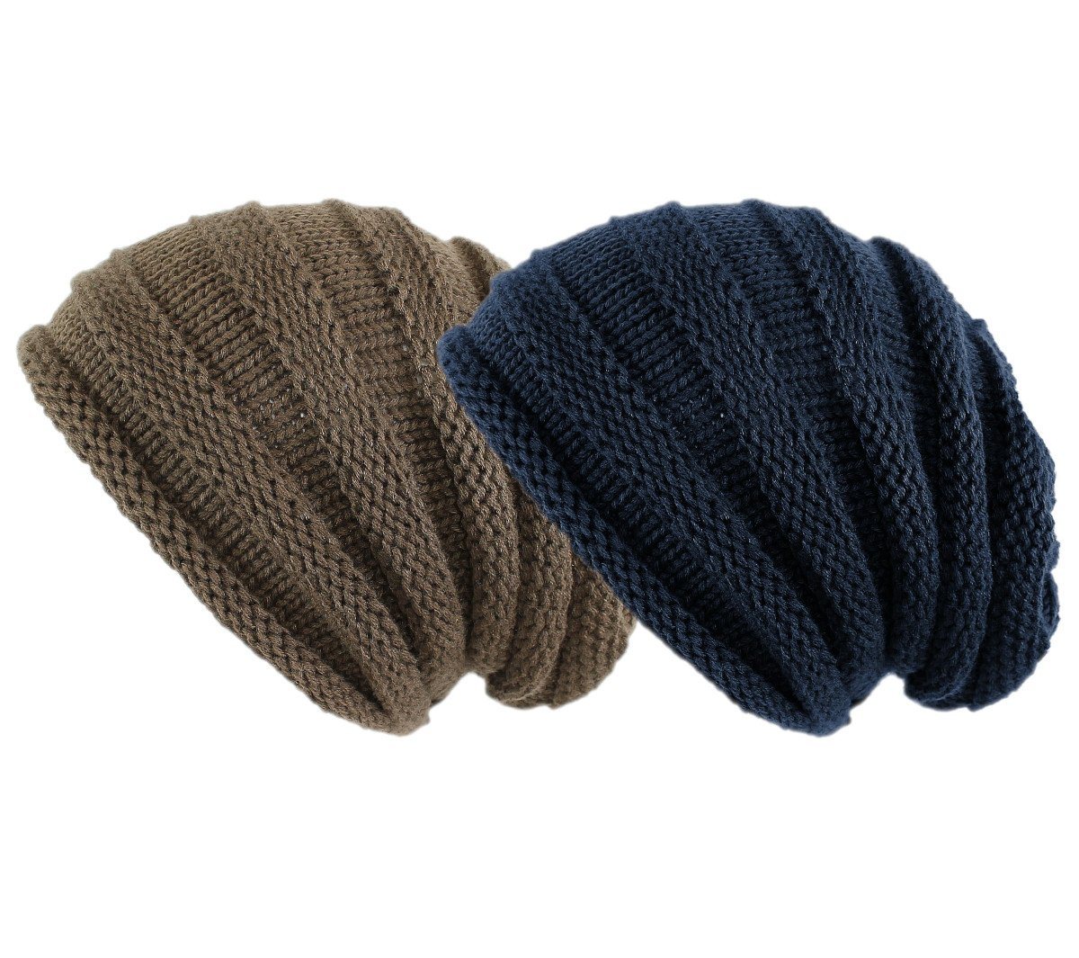 dy_mode Beanie Strickmütze Herren Strick Beanie Damen Mütze 2er Set Strickbeanie (2er Set) Unifarben von dy_mode