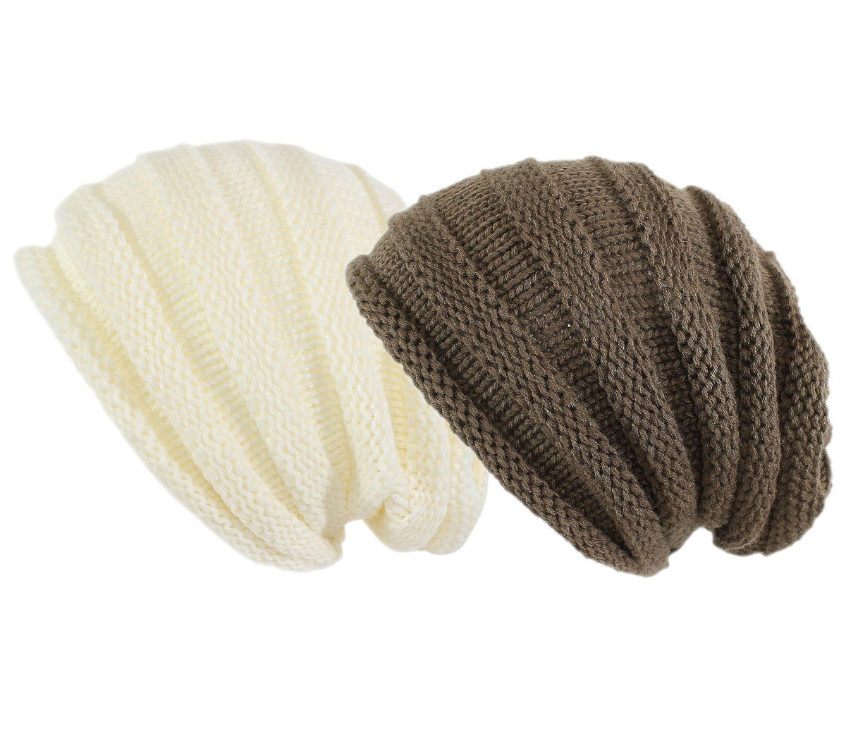 dy_mode Beanie Strickmütze Herren Strick Beanie Damen Mütze 2er Set Strickbeanie (2er Set) Unifarben von dy_mode