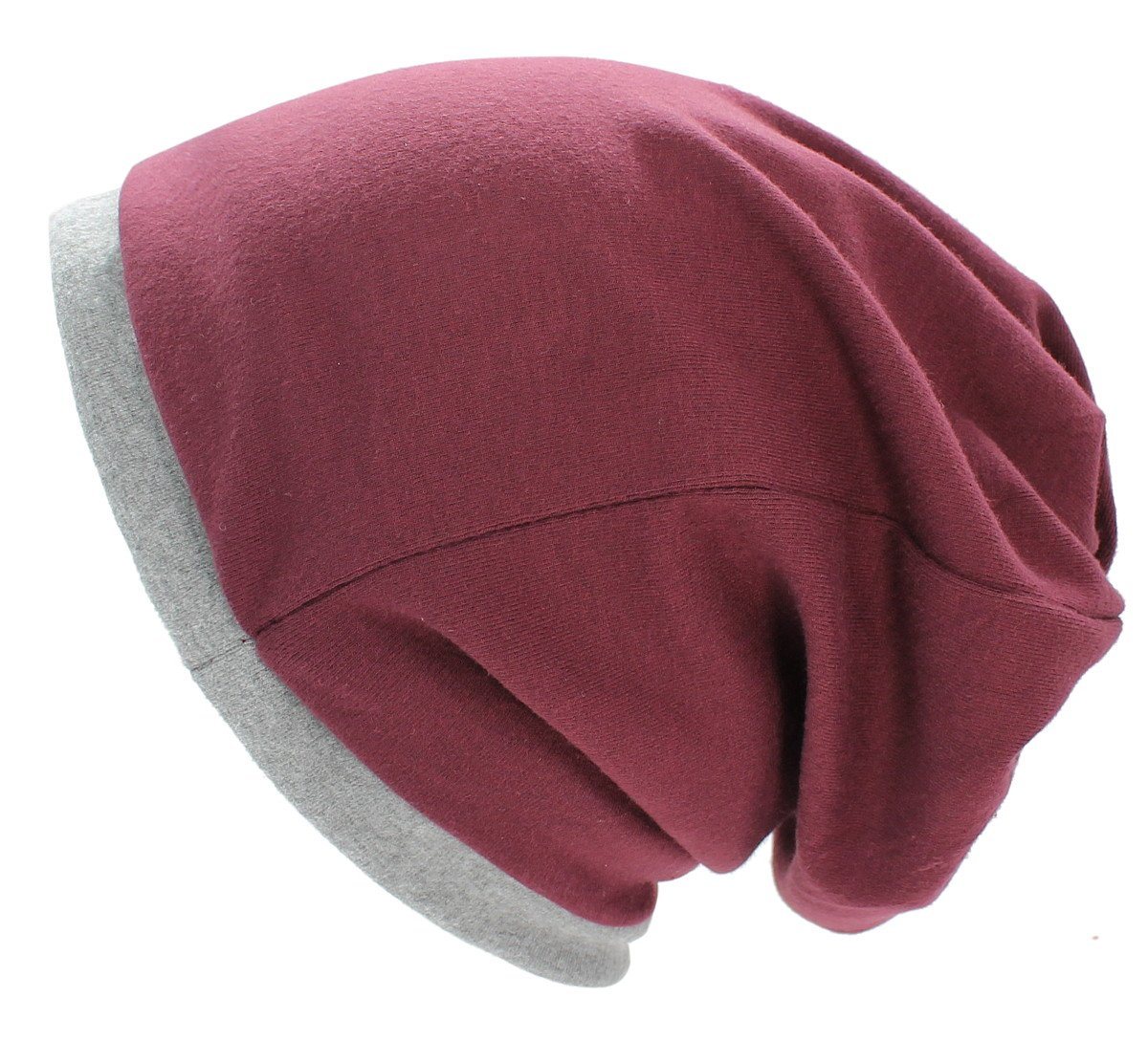 dy_mode Beanie Unisex Beanie Mütze Zweifarbige Damen Slouch Longbeanie Herren Duo Farben von dy_mode