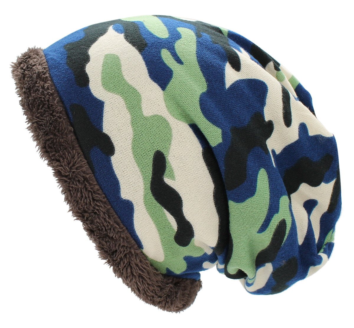 dy_mode Beanie Unisex Beanie Mütze mit Innenfutter in Camouflage Army Muster mit Innenfutter von dy_mode