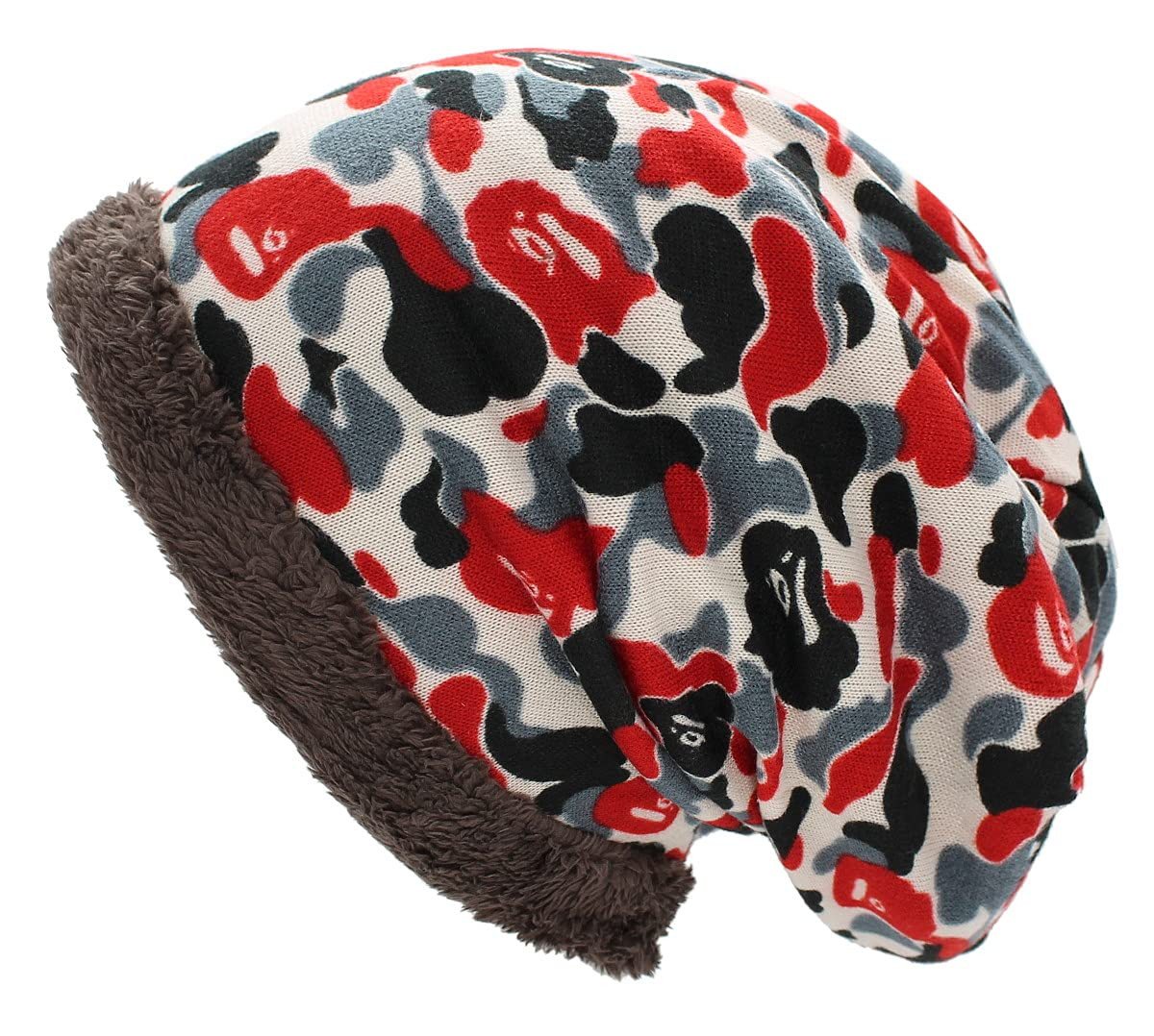 dy_mode Beanie Unisex Beanie Mütze mit Innenfutter in Camouflage Army Muster mit Innenfutter von dy_mode