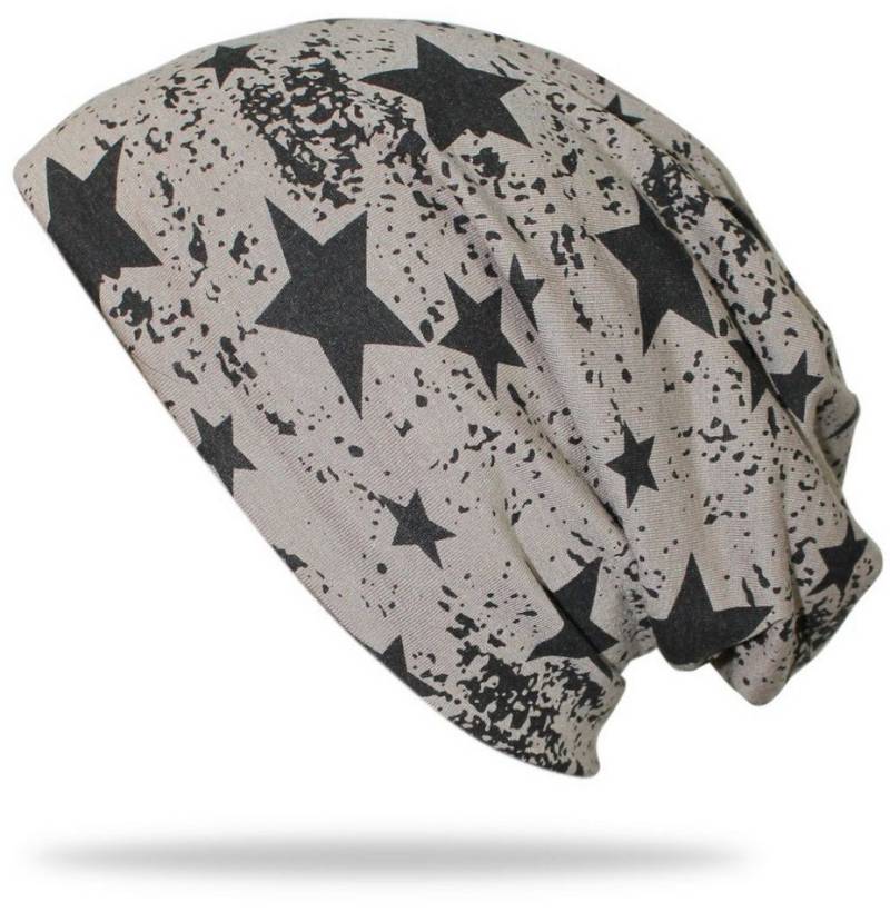 dy_mode Beanie Unisex Beanie Mütze mit Stern Muster in Destroyed Look von dy_mode