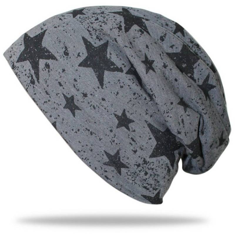 dy_mode Beanie Unisex Beanie Mütze mit Stern Muster in Destroyed Look von dy_mode