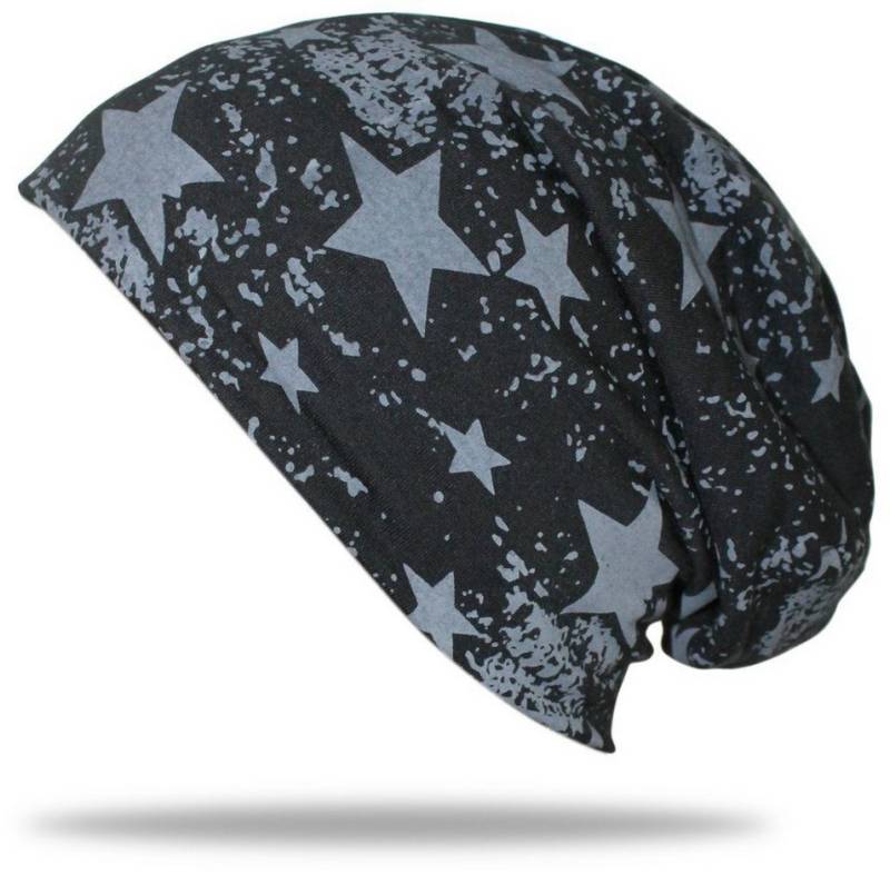 dy_mode Beanie Unisex Beanie Mütze mit Stern Muster in Destroyed Look von dy_mode