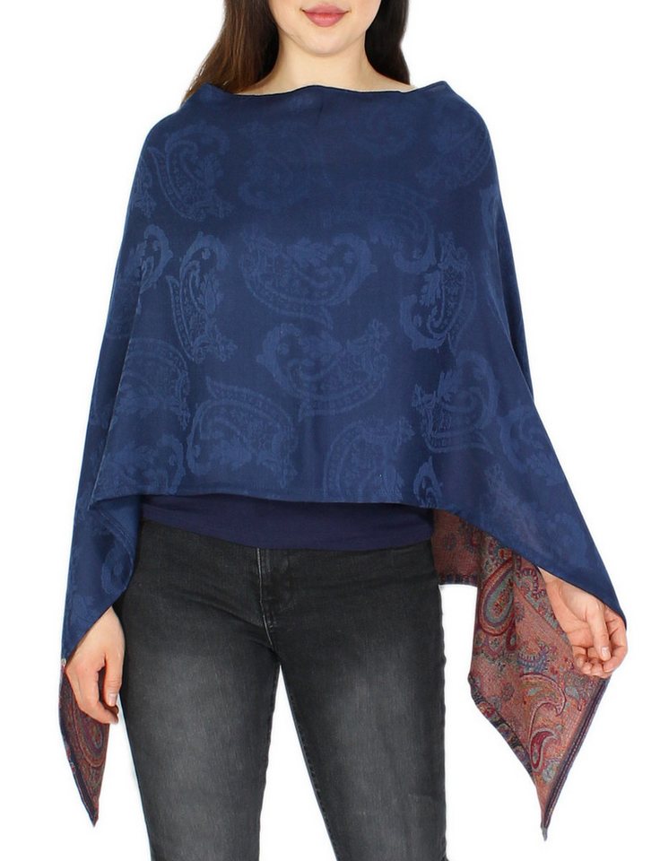 dy_mode Blusenponcho Damen Sommerponcho Weicher Überwurf Blusenponcho Tunika Cape vielseitig tragbar von dy_mode