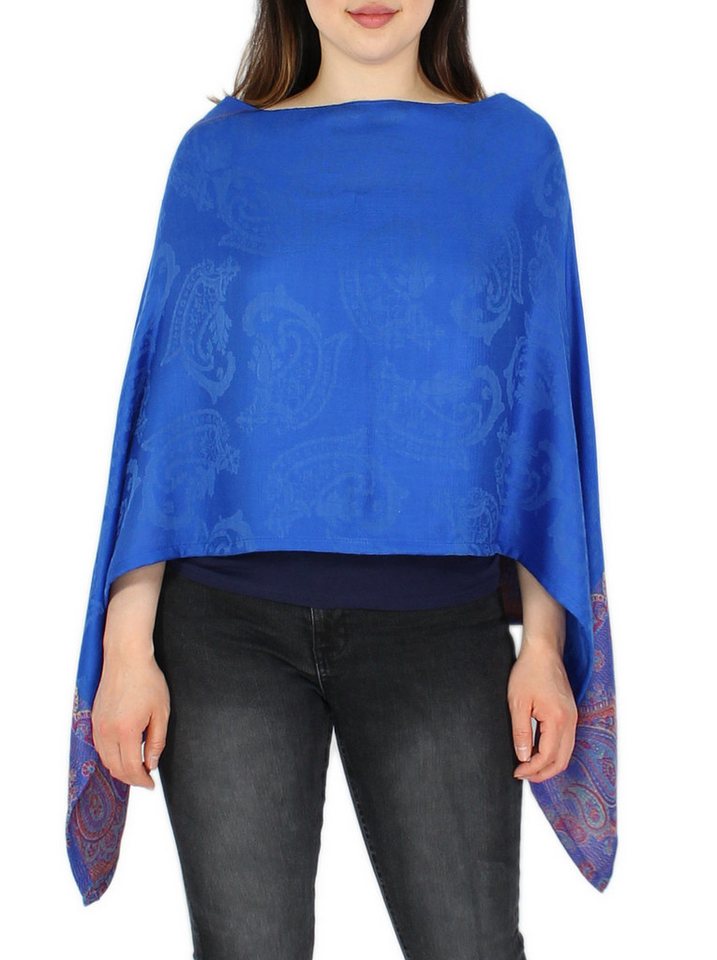 dy_mode Blusenponcho Damen Sommerponcho Weicher Überwurf Blusenponcho Tunika Cape vielseitig tragbar von dy_mode