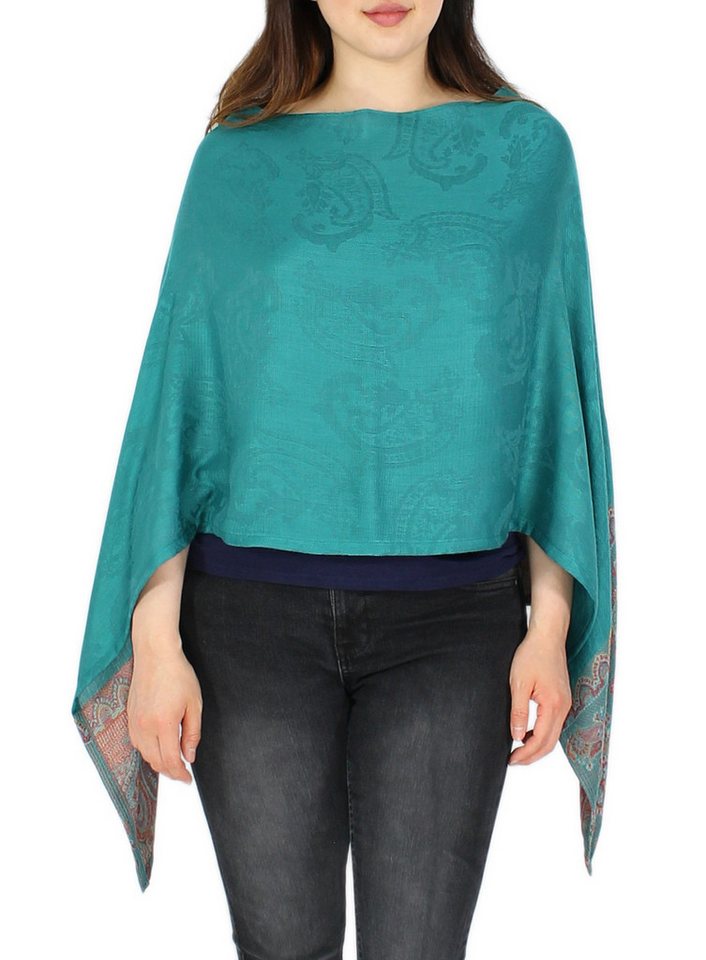 dy_mode Blusenponcho Damen Sommerponcho Weicher Überwurf Blusenponcho Tunika Cape vielseitig tragbar von dy_mode