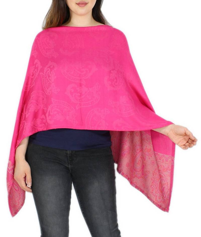 dy_mode Blusenponcho Damen Sommerponcho Weicher Überwurf Blusenponcho Tunika Cape vielseitig tragbar von dy_mode