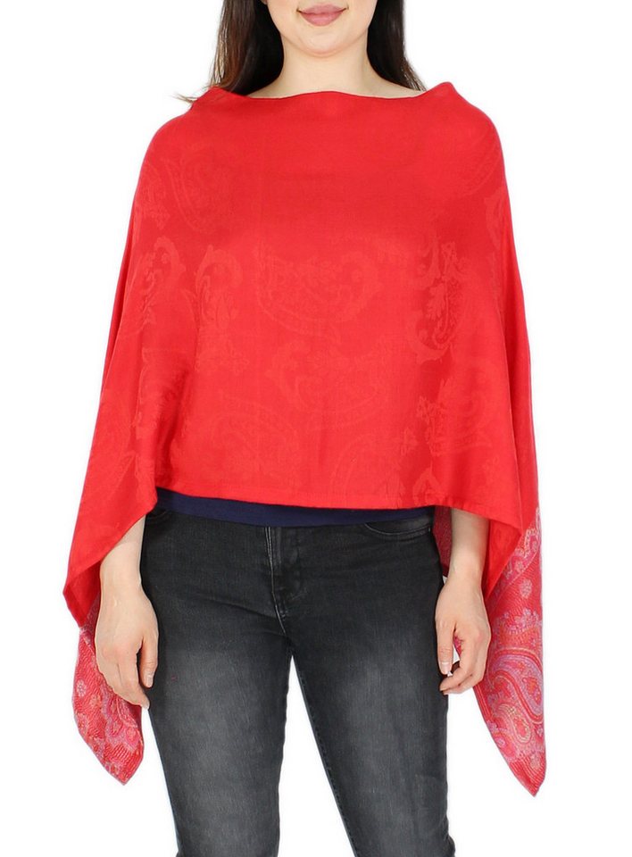 dy_mode Blusenponcho Damen Sommerponcho Weicher Überwurf Blusenponcho Tunika Cape vielseitig tragbar von dy_mode