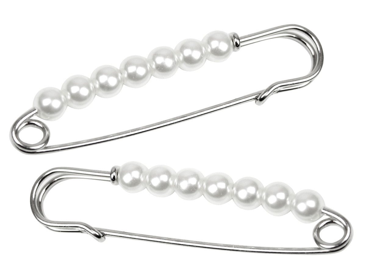 dy_mode Broschen Set Großer Brosche Anstecknadel mit Kunststoffperlen in 2er Pack (2er Pack), in 2er Pack von dy_mode