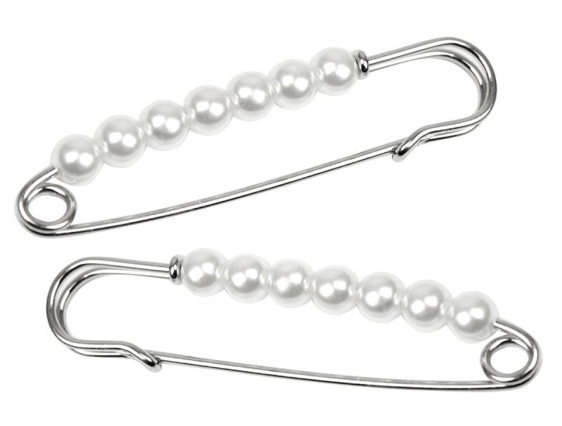 dy_mode Broschen Set Großer Brosche Anstecknadel mit Kunststoffperlen in 2er Pack (2er Pack), in 2er Pack von dy_mode
