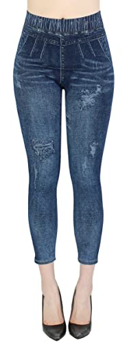 dy_mode Capri Leggings Damen 7/8 Jeggings Caprihose Sommer - 7LG510 (36-40, 7LG2022-007) von dy_mode