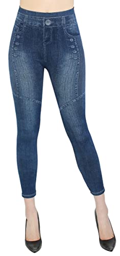dy_mode Capri Leggings Damen 7/8 Jeggings Caprihose Sommer - 7LG510 (36-40, 7LG2022-008) von dy_mode