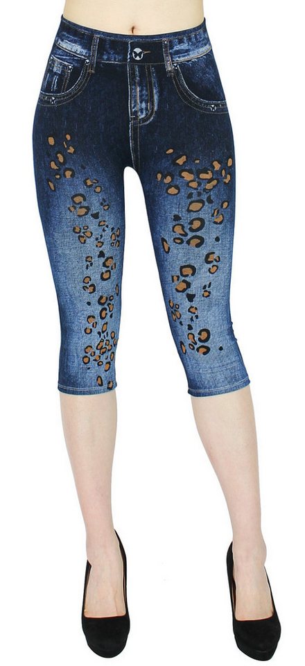 dy_mode Caprileggings Capri Jeggings Damen High Waist Leggings 3/4 Sommerleggings High Waist von dy_mode